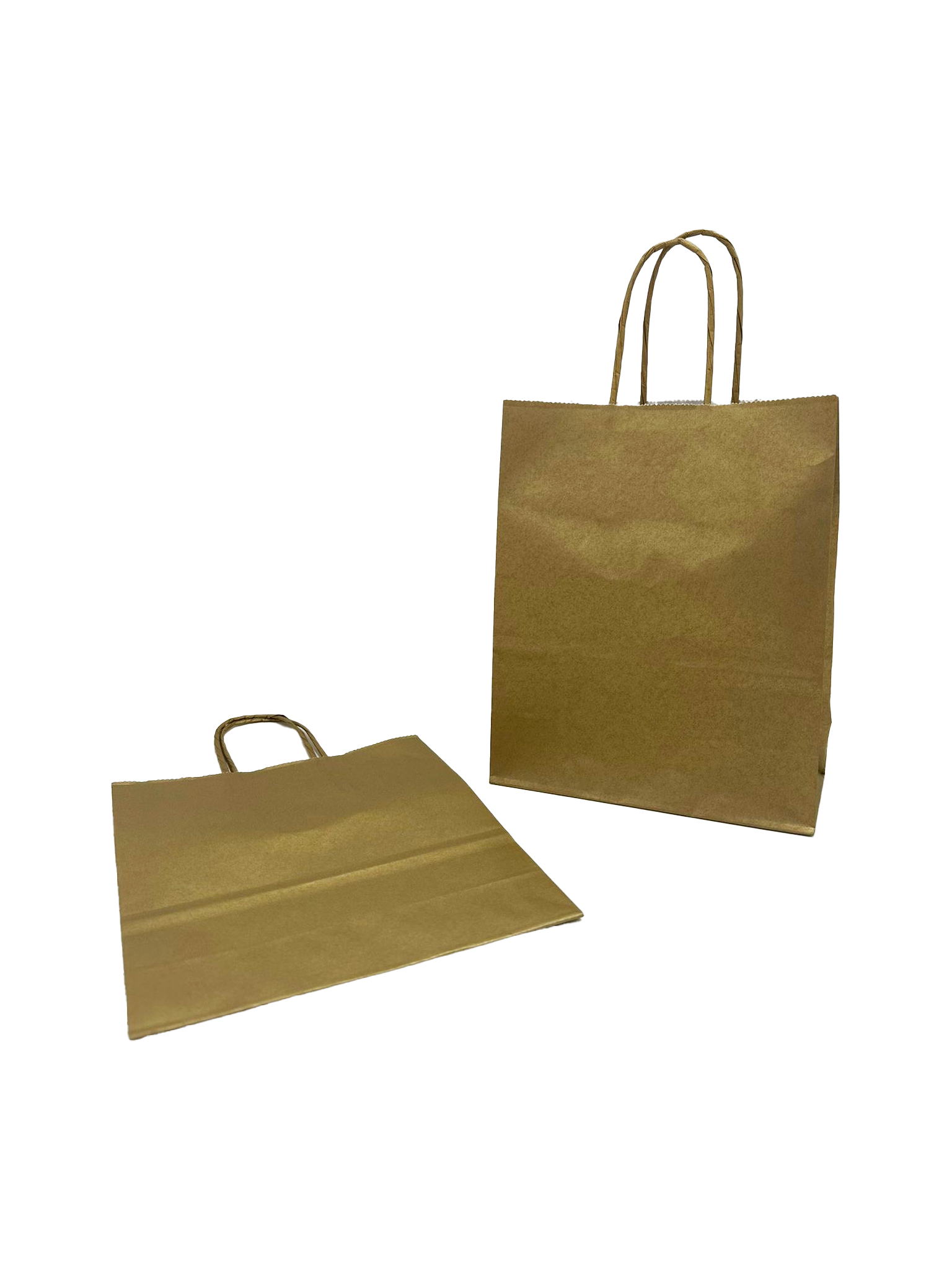 Shopper di carta color oro 18+8x22cm Kraft 90 grammi (50 pezzi) [PAM1822GO]