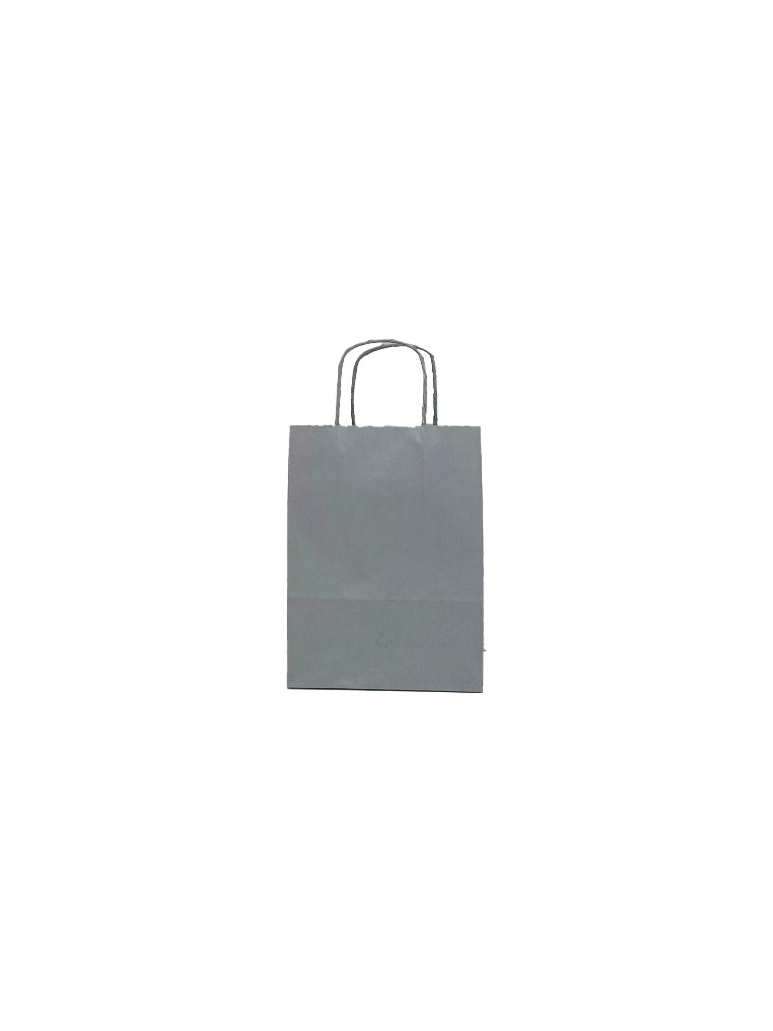 Shopper di carta color argento 18+8x22cm Kraft 90 grammi (50 pezzi) [PAM1822SI]