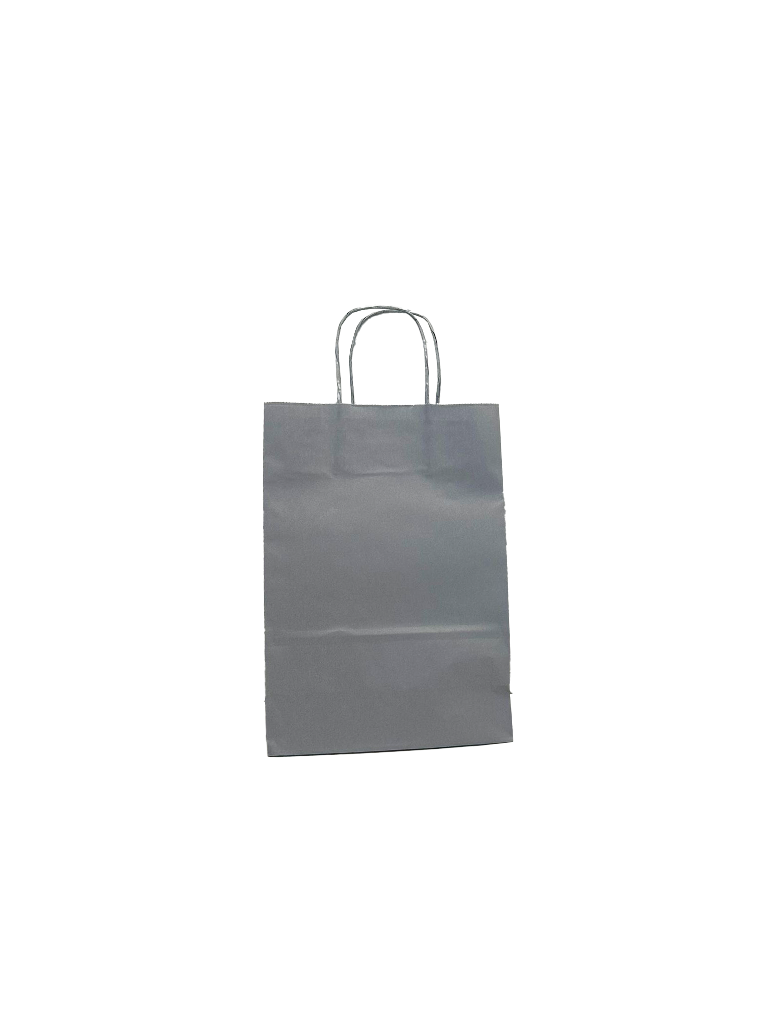 Shopper di carta color argento 22+10x31cm Kraft 90 grammi (50 pezzi) [PAM2231SI]