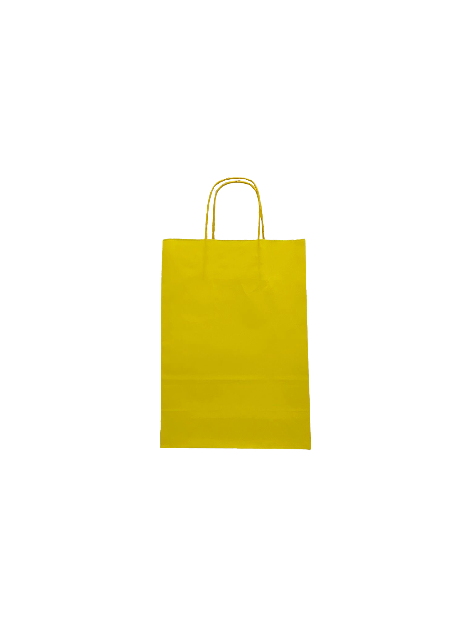 Sac de course Jaune Papier Kraft 90 g/m2 22+10x31cm (50 pièces) [PAM2231Y]