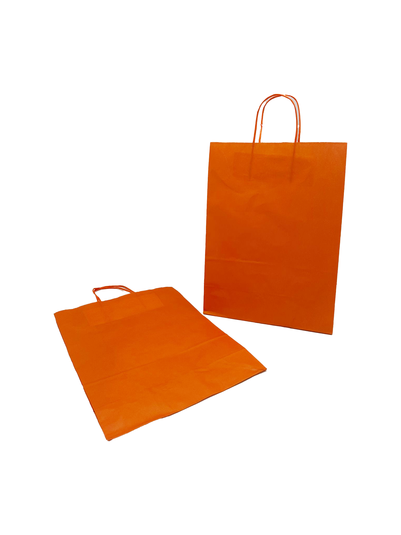 Shopper di carta arancione 26+12x35cm Kraft 90 grammi (50 pezzi) [PAM2635OR]