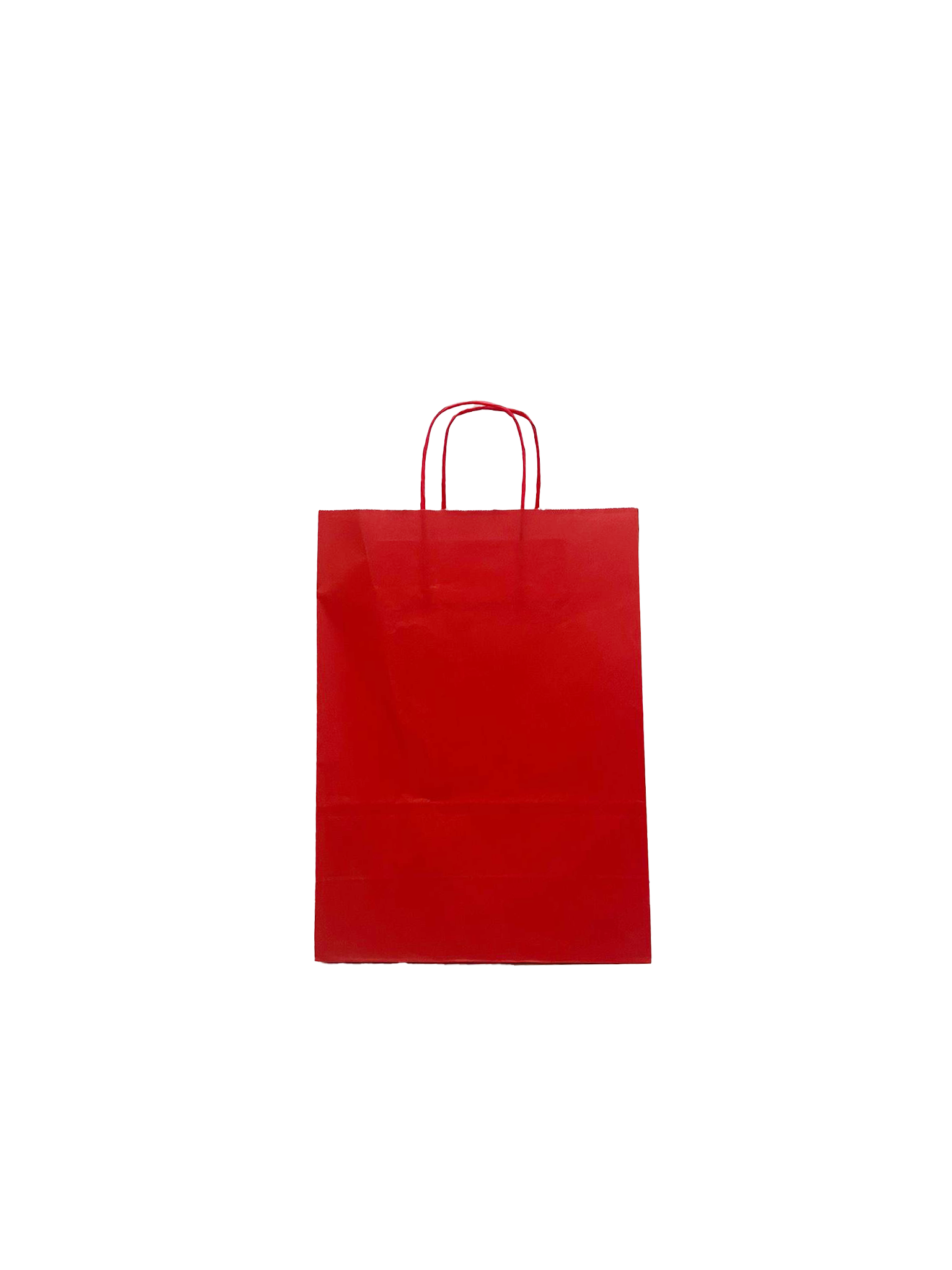 Sac de course Rouge Papier Kraft 90 g/m2 26+12x35cm (50 pièces) [PAM2635R]