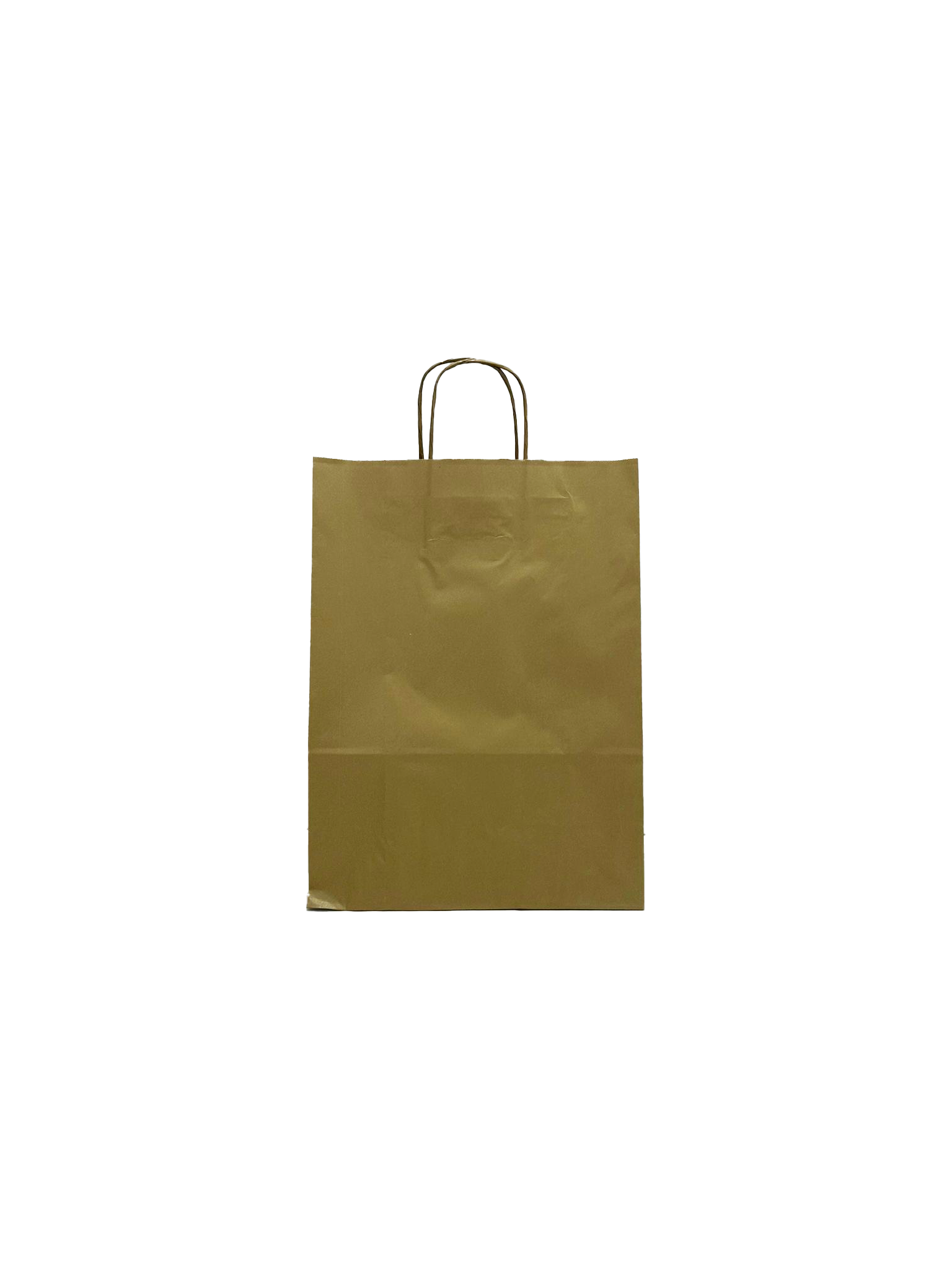 Sac de course Or Papier Kraft 100 g/m2 32+12x41cm (50 pièces) [PAM3241GO]