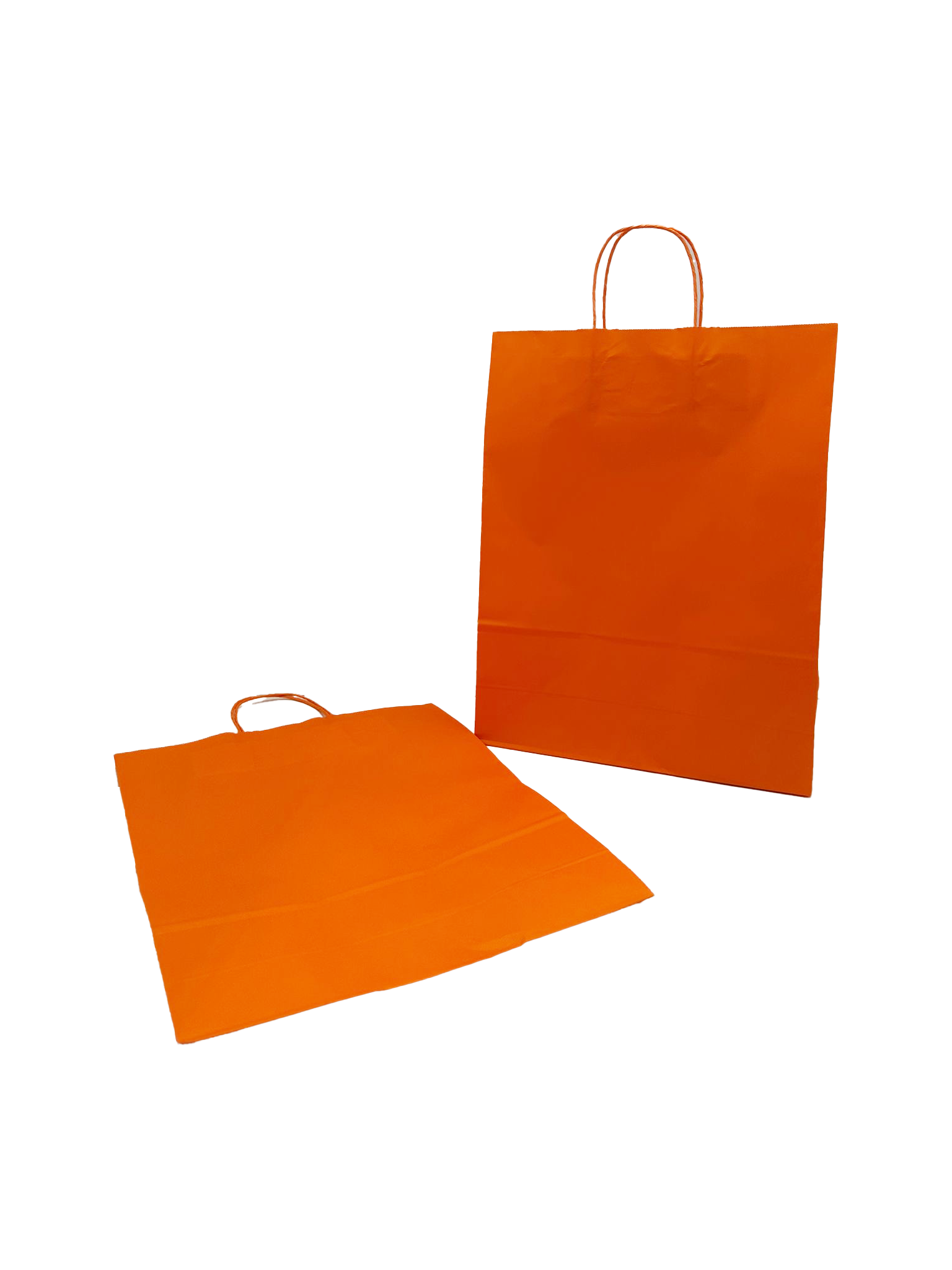Shopper di carta arancione 32+12x41cm Kraft 100 grammi (50 pezzi) [PAM3241OR]