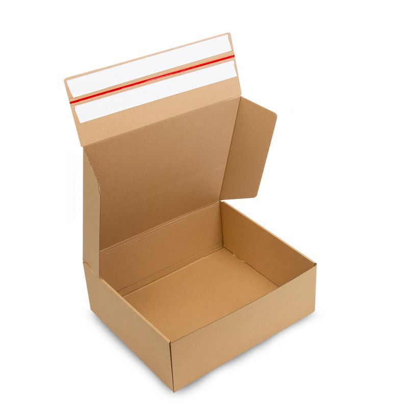 Boîtes d'expédition avec étiquette de retour - Surprise 43x36x15 cm Marron (25 pcs) [FP-VPD068]