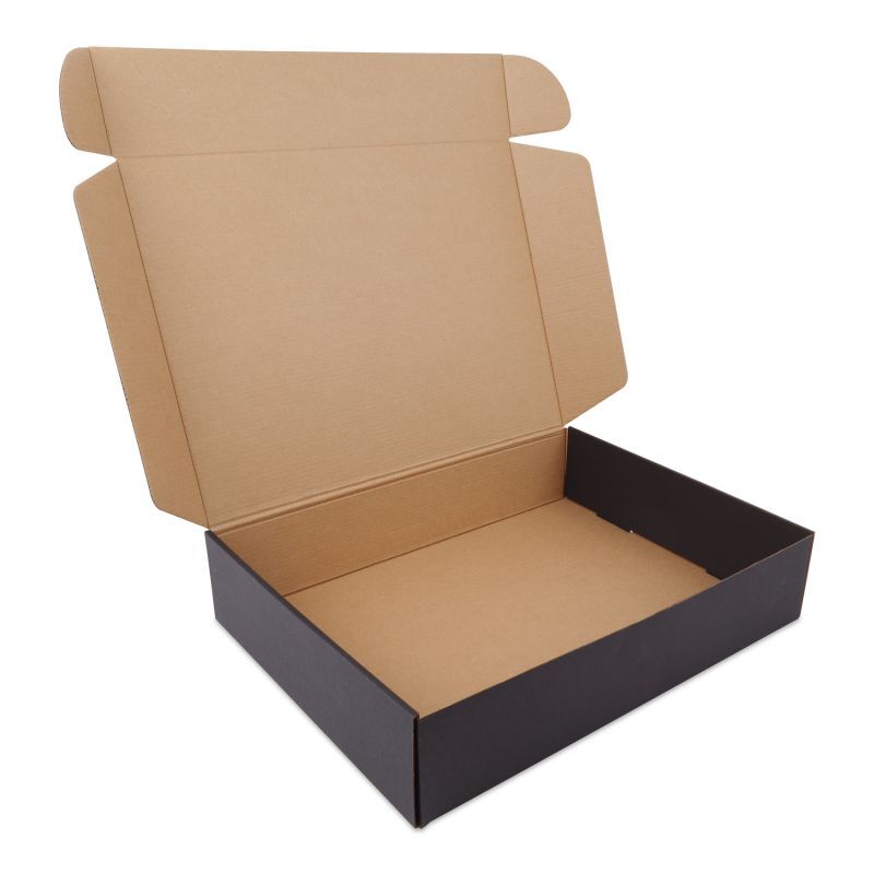 Boîtes d'expédition avec compartiment de personnalisation 41,5x30,5x8,5 cm Noir (50 pcs) [FP-VPD523]