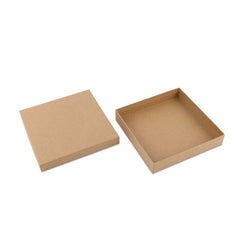 Scatole regalo Kraft con coperchio 17,7x17,7x3,2 cm Marrone (40 pz) [FP-VPL006]