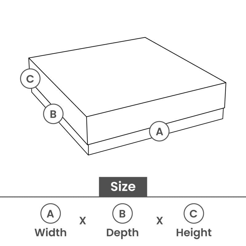 Kraft-Geschenkboxen mit Deckel 12x12x3 cm Weiß (40 Stück) [FP-VPL008]