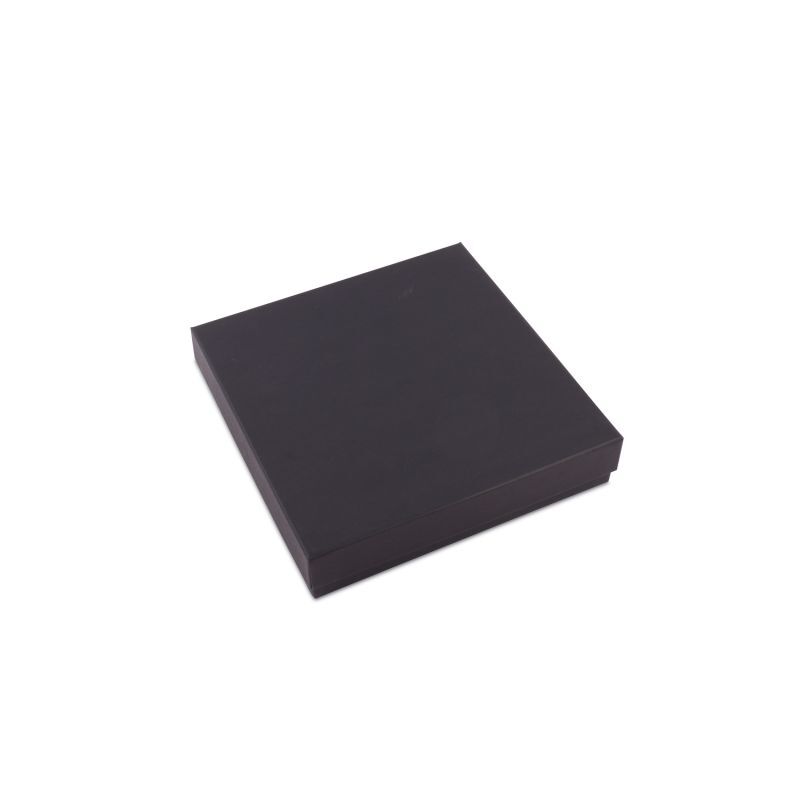 Kraft-Geschenkboxen mit Deckel 20,7x20,7x4,3 cm Schwarz (20 Stück) [FP-VPL013]