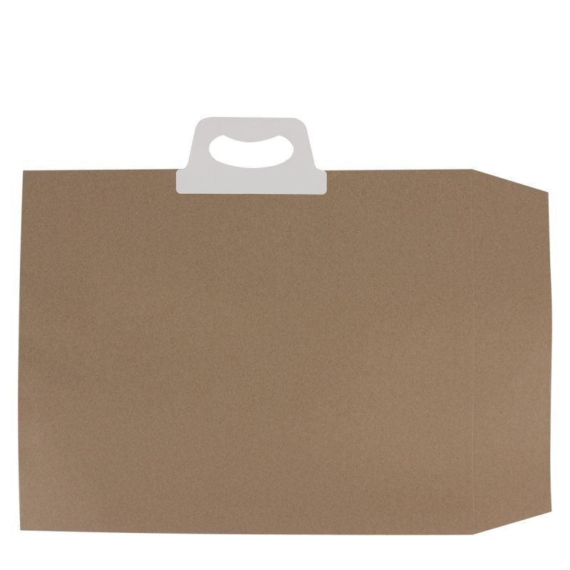 Sac d'expédition en papier recyclé avec rabat 41x46,5+2x4 cm Marron (100 pcs) [FP-VZP017]