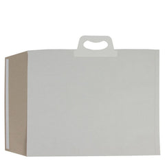 Busta da spedizione in carta riciclata con chiusura a patta 41x46,5+2x4 cm Bianco (100 pz) [FP-VZP018]