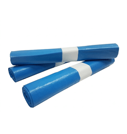 Sacs poubelle 65/25 x 140 cm Bleu (100 pièces) [TB65140B]