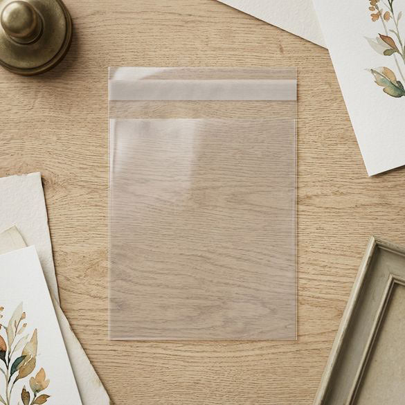 Sachet plastique plat grand format 26,5x38,7cm Refermable par Rabat Adhésif (100 pièces) [B10]
