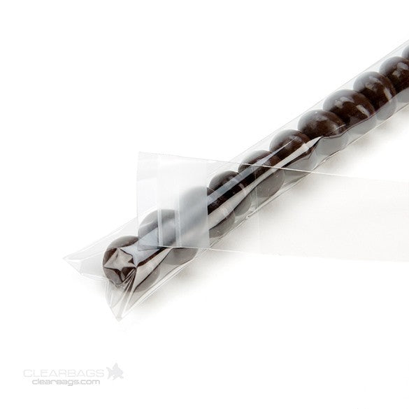 Sacchetto di plastica trasparente 2,5x20,3cm richiudibile (100 pezzi) [B1X8]