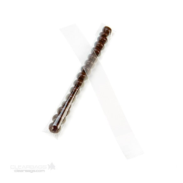 Sacchetto di plastica trasparente 2,5x20,3cm richiudibile (100 pezzi) [B1X8]