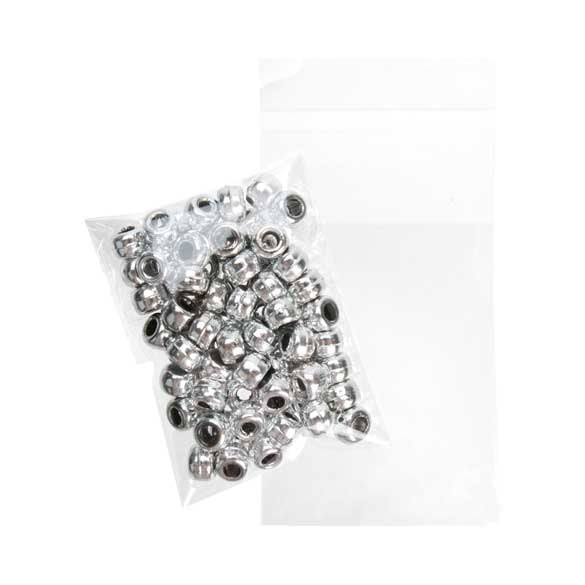 Sachet plastique transparence cristalline 5,5x7,5+4cm avec Rabat Adhésif (100 pièces) [B23]
