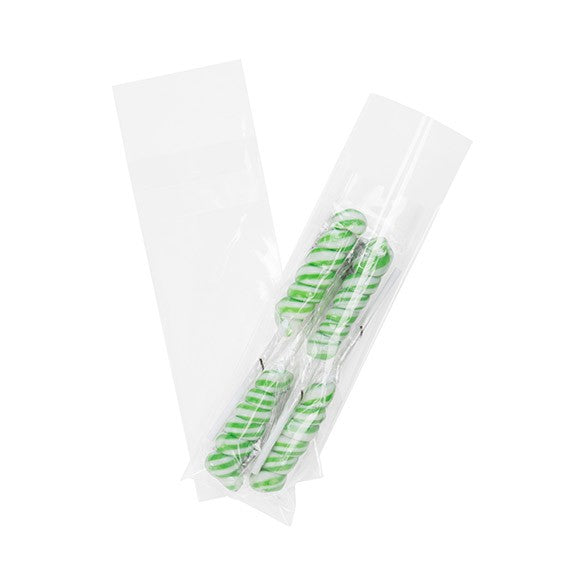 Sacchetto di plastica trasparente 5.6x15.4cm con chiusura adesiva (100 pezzi) [B2X6SPC]