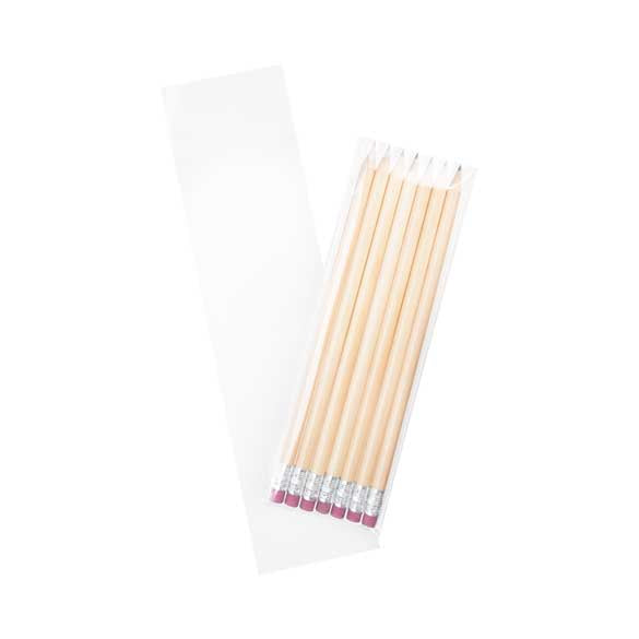 Sachet plastique transparence cristalline 6,5x21,5+4cm avec Rabat Adhésif (100 pièces) [B2X8]