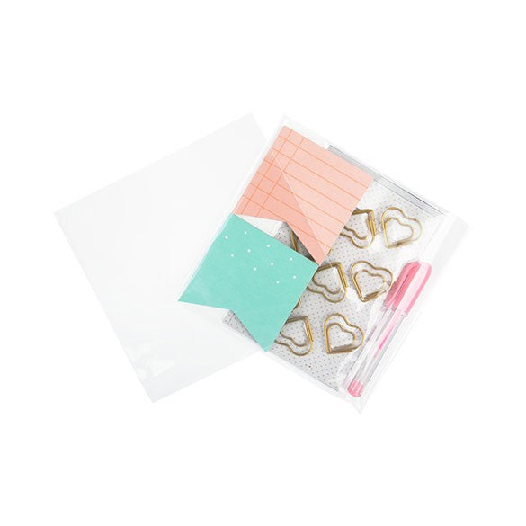 Sacchetto di plastica trasparente 12,4x12cm (100 pezzi) [B44NFXL]