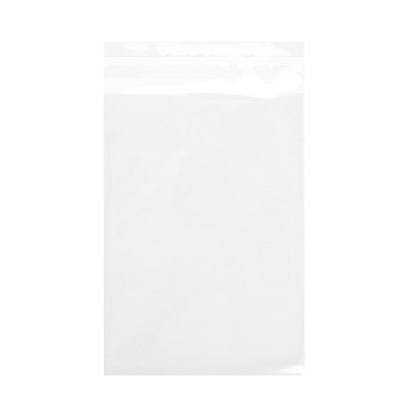 Sacchetto di plastica trasparente 12,5x18cm con chiusura adesiva (100 pezzi) [B47]