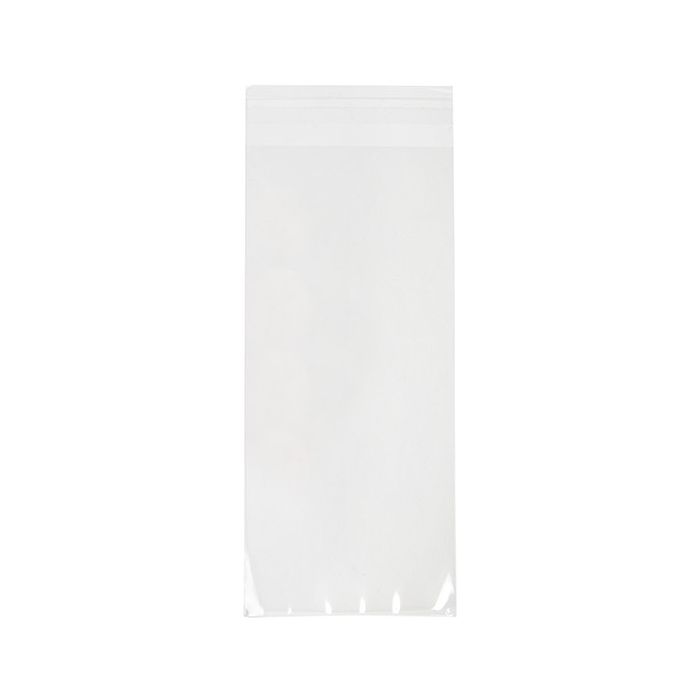 Sacchetto di plastica 11x24,4 cm trasparente con chiusura adesiva (100 pezzi) [B49M]