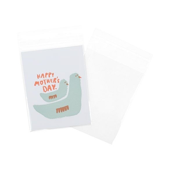 Sachet plastique transparence cristalline 11,4x14,1cm avec Rabat Adhésif (100 pièces) [B54S]