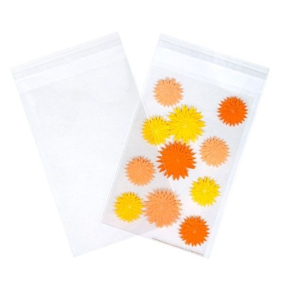Sacchetto di plastica trasparente 14,5x21,8cm con chiusura adesiva (100 pezzi) [B59S]