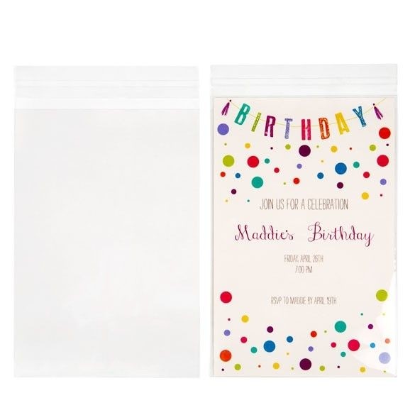 Sachet plastique transparence cristalline 14.4x20.8 cm avec Rabat Adhésif (100 pièces) [B5H8]