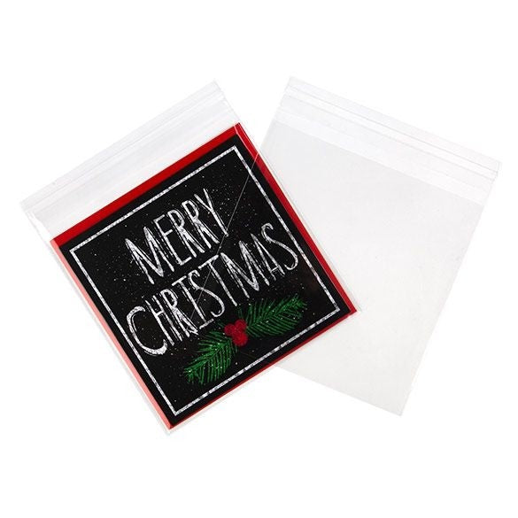 Sachet plastique transparence cristalline 14x13,5+3cm avec Rabat Adhésif (100 pièces) [B5X5]