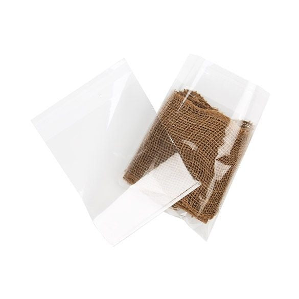 Sachet plastique transparence cristalline 16,4x18,1cm avec Rabat Adhésif (100 pièces) [B67]