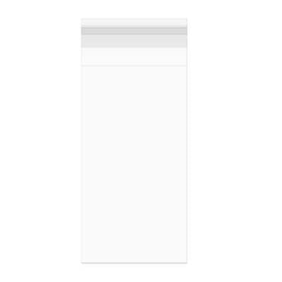 Sachet plastique transparence cristalline 5,5x11+3cm avec Rabat Adhésif (100 pièces) [B2X4S]