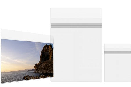 Sacchetto di plastica trasparente 21,5x27cm con chiusura adesiva (100 pezzi) [B810HPC]