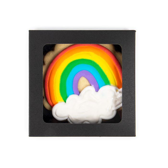 Pappschachteln Kraft schwarz mit Fenster 10.5x2.2x10.5 cm (25 Stück) [WKRGB245]