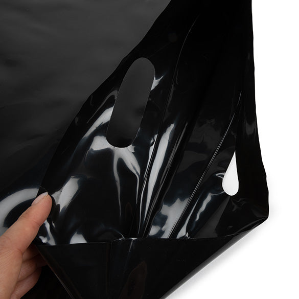 Sachet noirs à zip avec poignée s 22,9x8,2x18,4cm (100 Pièces) [ZH13BK5] LIQUIDATION