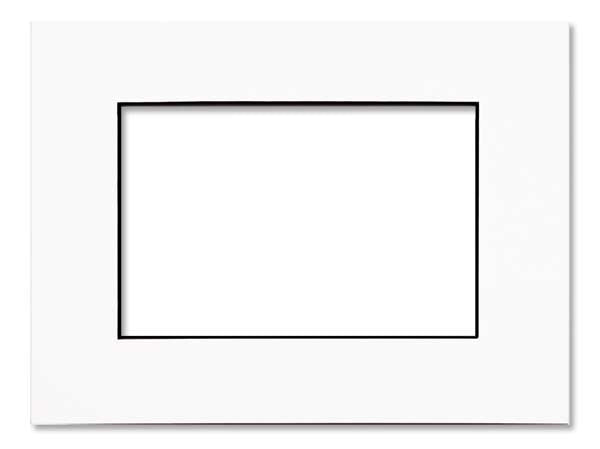 Passe partout Blanc/Noir 17 x 47cm pour le découpage intérieur. 45.7 x 61.0cm (10 Pièces) [MS20206]