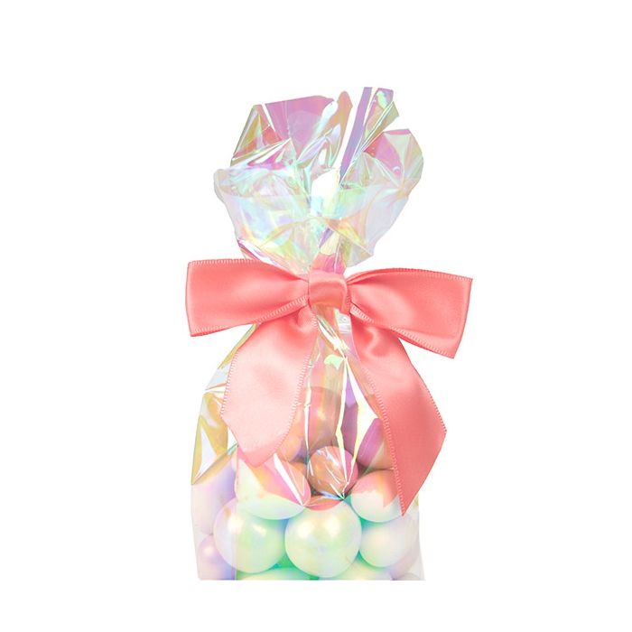 Schleife vorgebunden 8,9 cm Koralle (25 Stück) [BOWCO]