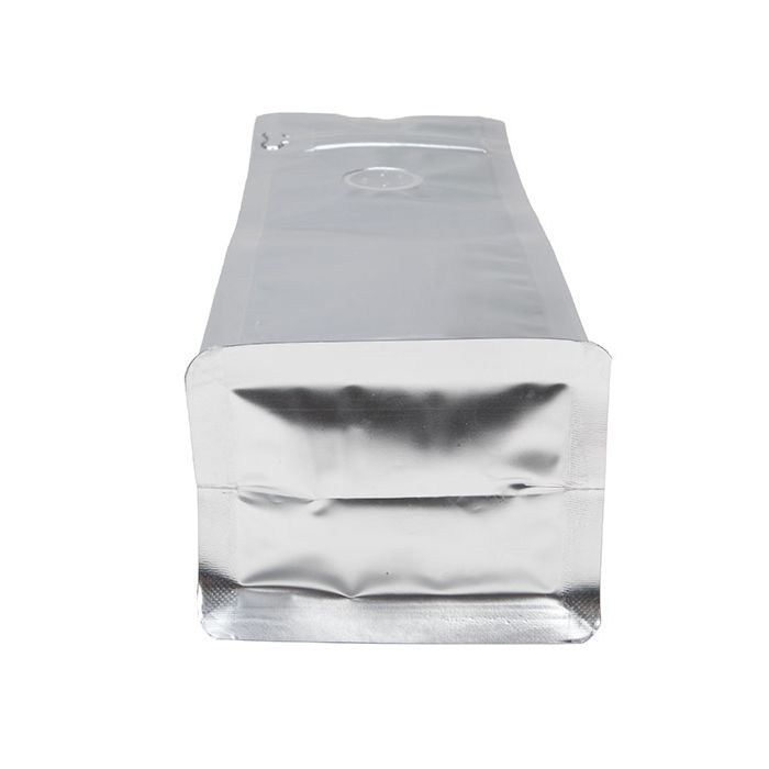 Kaffeebeutel mit Blockboden Silber 7.9x6x26cm (50 Stück) [BBC1S]