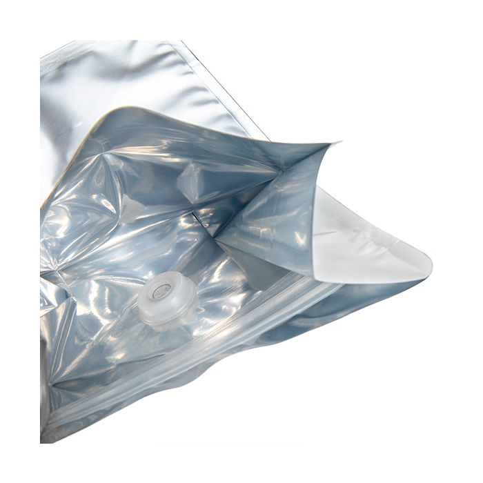 Kaffee Klappenbeutel Silber 12,7x7,9x20,3 cm (50 Stück) [BBC2S]