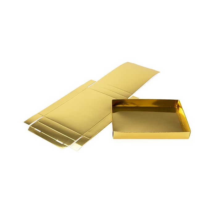 Pappschachtelböden Schimmer Gold 13.7x2.5x19.1cm (25 Stück) [SG15]