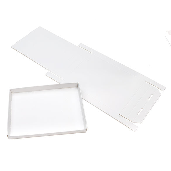 Scatoline in carta kraft Bianco 11.4x1.6x15.2cm (25 pezzi) [WH3]