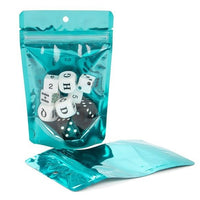 Stand Up Pouches Transparent/Teal 10.2x6x15.2cm | 57 grams