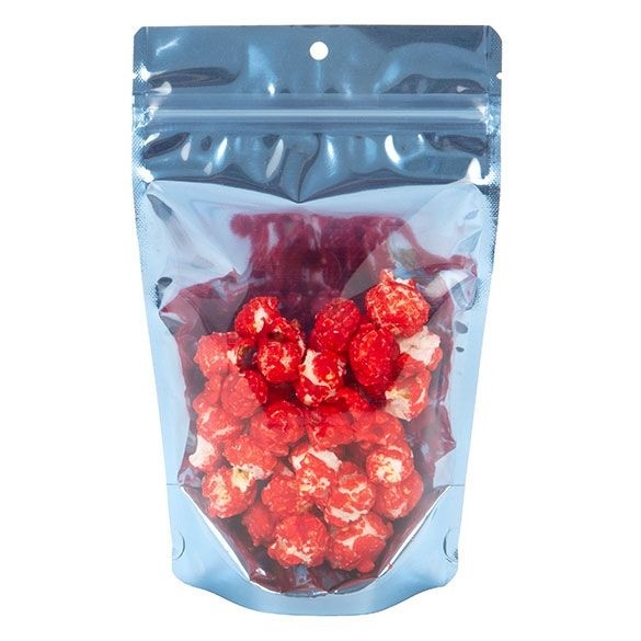 Buste doypack trasparenti/blu 13x7.9x20.6cm | 113 grammi (100 pezzi) [ZBGB3BL]