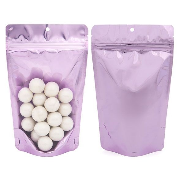 Buste doypack trasparenti/lavanda 13x7.9x20.6cm | 113 grammi (100 pezzi) [ZBGB3LV]