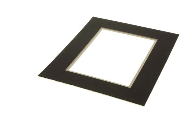 Double Passe Partout Noir/Blanc 9.5 x 14.5cm pour le découpage intérieur. 12.7 x 17.8cm (10 Pièces) [MD20156]