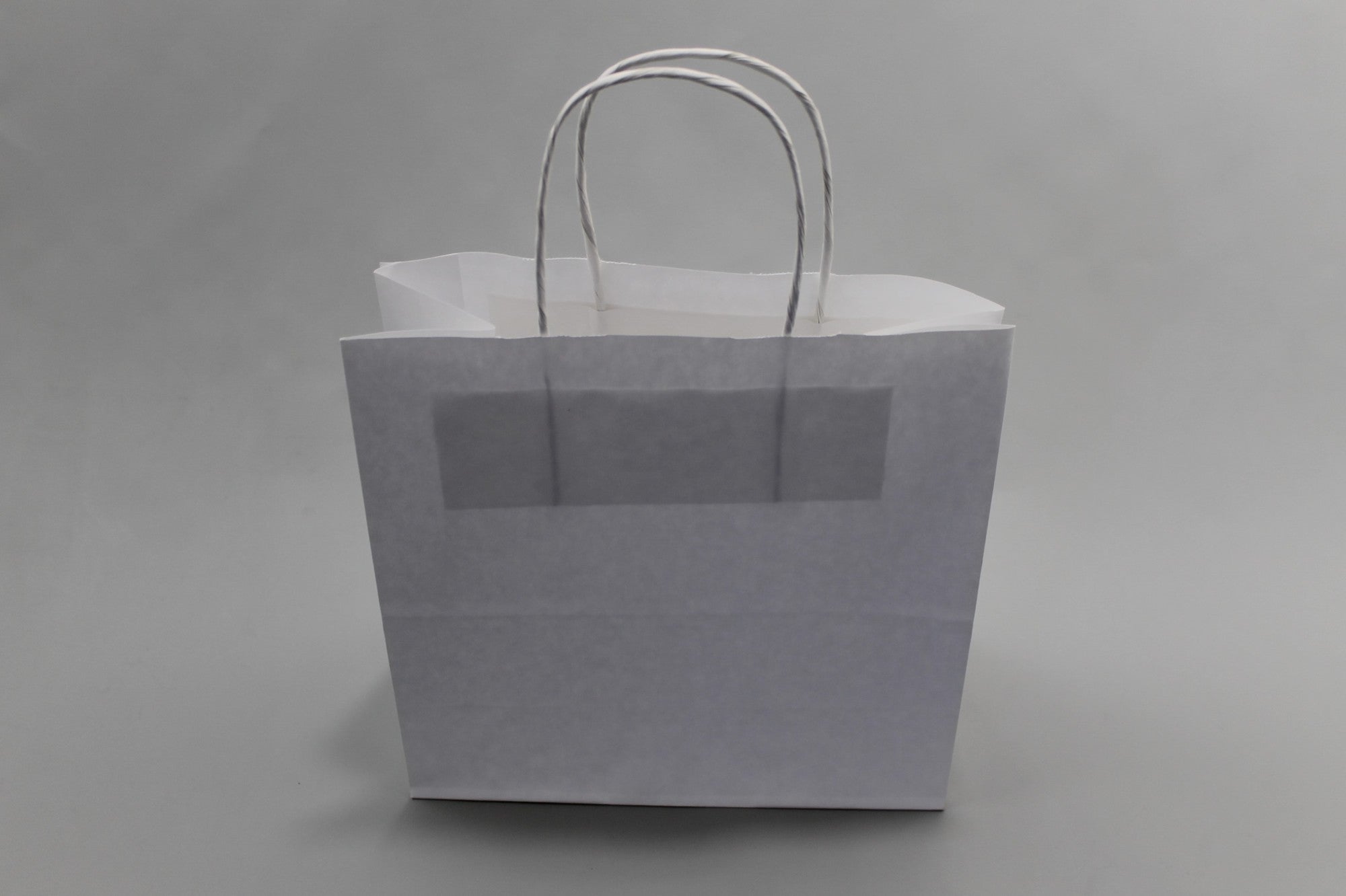 Sac Poignées Papier Blanc 32x12x41cm Kraft 100 g/m2 avec Poignées Torsadées (50 pièces) [PAMW3241]