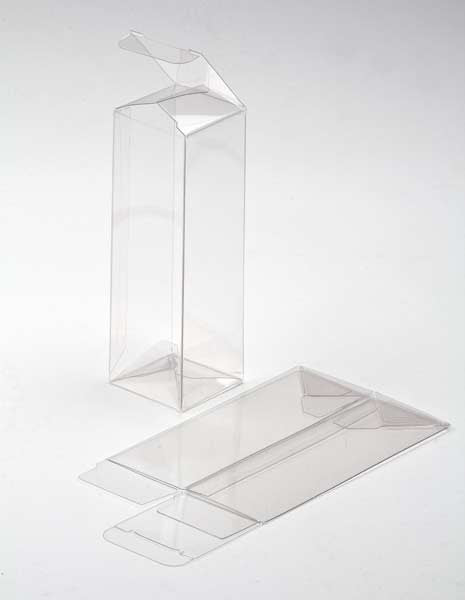 Boîtier cadeau à transparence cristalline avec fond pop up 5.1 x 5.1 x 15.2cm (25 Pièces) [PLB137]