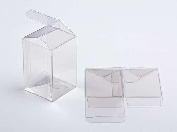 Boîtier cadeau à transparence cristalline avec fond pop up 10.2 x 10.2 x 15.2cm (25 Pièces) [PLB138]