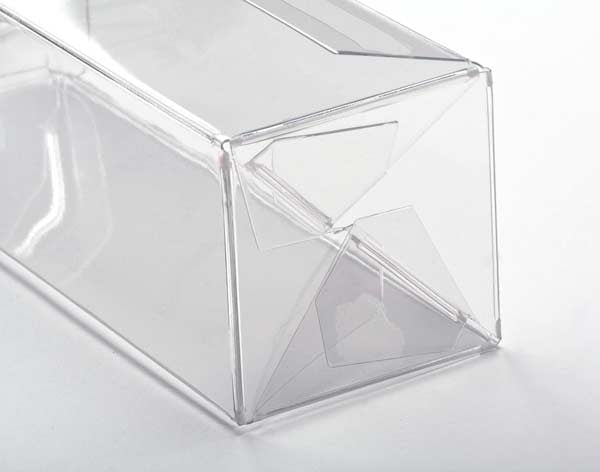 Scatole trasparenti 4.1x4.1x12.7cm con fondo pop up (25 pezzi) [PLB34]