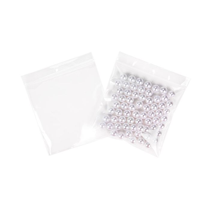 Sachet Zip Avec Trou Rond 15,2x15,2 cm PE 100 microns (100 pièces) [CEZ4R66]