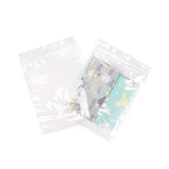 Sacchetto trasparente con chiusura a pressione 15,2x20,3 cm PE 50 Microns (100 pezzi) [CEZC68]